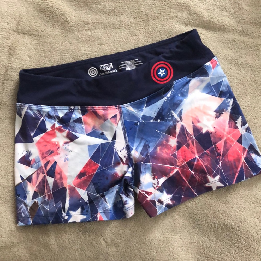 Captain America workout shorts